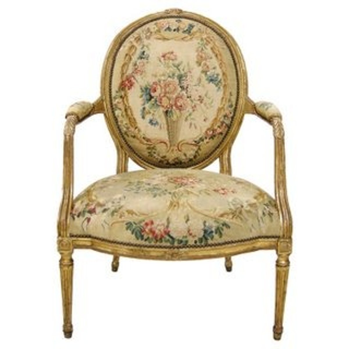 <p>Louis XVI was France's last monarch before the country's revolution (and the husband of Marie Antoinette). Chairs from the time of his reign are characterized by rounded seat backs—which are often curved for comfort—and plush seats. A revived interest in classical style makes for details that nod to Greek and Roman decoration, like carved, fluted legs reminiscent of classic columns.</p>
