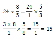 <p>Division is completed by multiplying by the reciprocal. Therefore:</p>