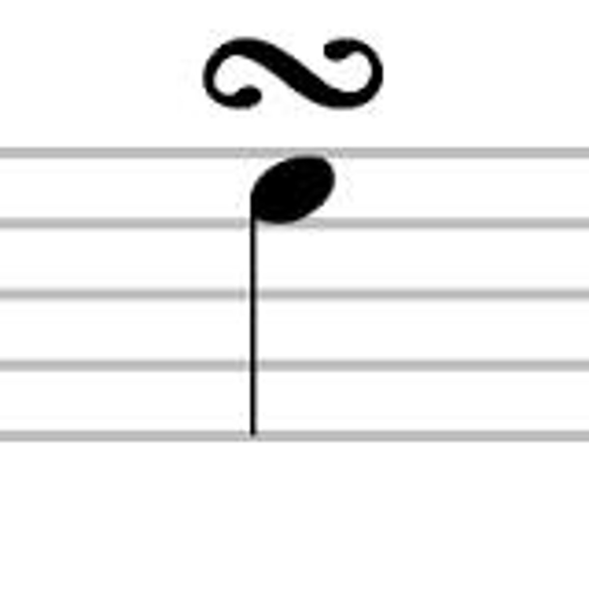 <p>A short pattern that goes one note up then down around the decorated note</p>