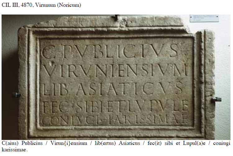 <p>CIL III, Virunum (Noricum)</p>