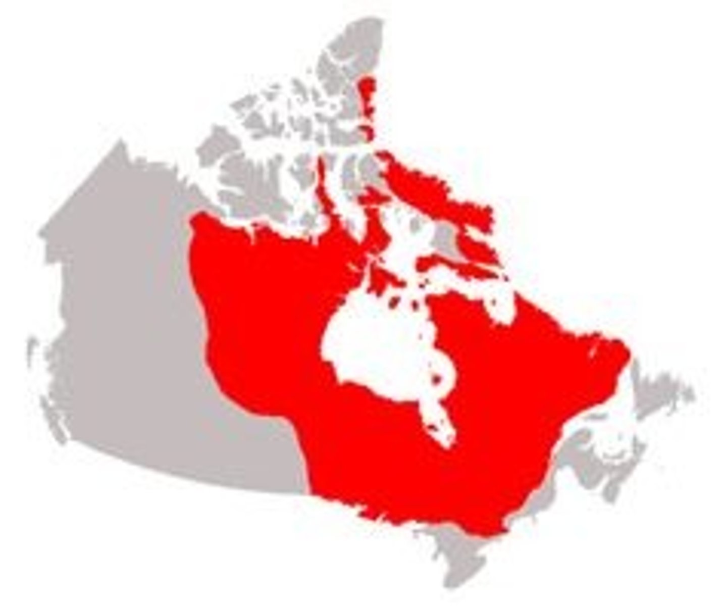 <p>A horseshoe-shaped, exposed portion of continental crust that makes up almost 50% of canada's land mass (roughly 3 million square miles). It contains important mineral resources</p>