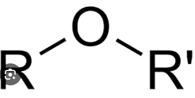 R-OR' (singly bonded oxygen between carbons)