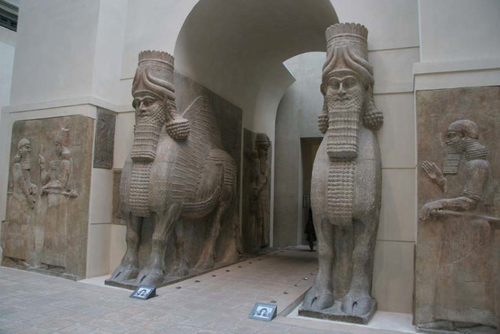 <p>Lamassu from the citadel of Sargon II, Dur Sharrukin</p>