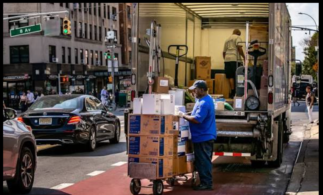 <p>On the <strong>side of the road</strong> that avoids blocking traffic.</p>