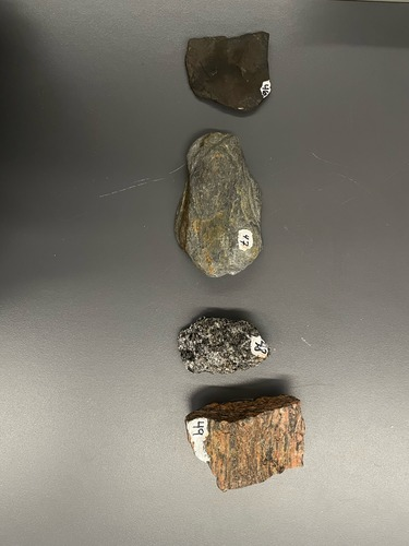 <p>Metamorphic grades of Shale</p><p>Prolith → Low grade → medium grade → medium grade → high grade</p>