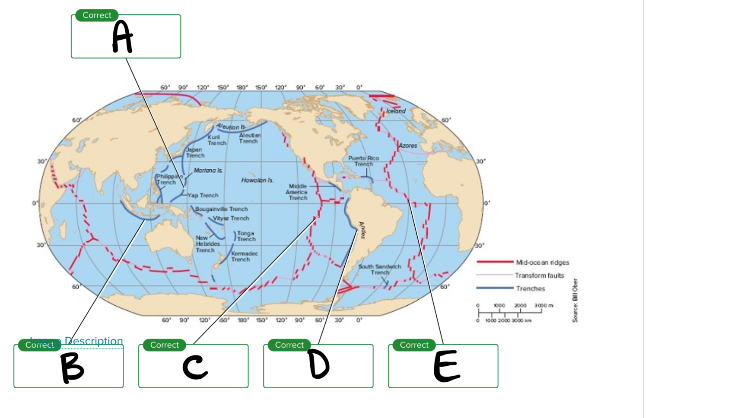 <p>Looking at the major oceans, what is G?</p>