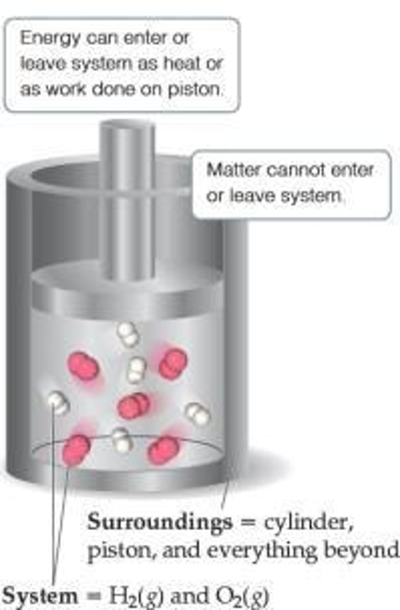 <p>1) Open System: exchanges heat and mass with surroundings. 2) Closed System: exchanges heat but not mass. 3) Isolated System: exchanges neither heat nor mass.</p>