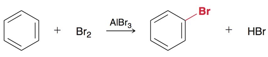 <p>Using X<sub>2</sub> and a metal catalyst such as FeCl<sub>3</sub>/FeBr<sub>3</sub>/AlBr<sub>3</sub>. Mechanism required. </p>