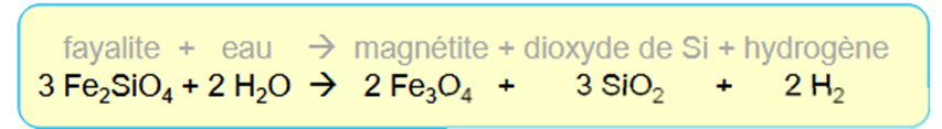 <p><span style="font-family: "Times New Roman", serif;"><span>•</span></span><span style="font-family: "Times New Roman"; line-height: normal; font-size: 7pt;"><span>&nbsp;&nbsp;&nbsp;&nbsp;&nbsp;&nbsp; </span></span>L’hydrogène naturelle est le produit d’une réaction/altération chimique</p><p class="MsoListParagraphCxSpMiddle"><span style="font-family: "Times New Roman", serif;"><span>•</span></span><span style="font-family: "Times New Roman"; line-height: normal; font-size: 7pt;"><span>&nbsp;&nbsp;&nbsp;&nbsp;&nbsp;&nbsp; </span></span>Exemple: la serpentinisation:(cf image)</p><p class="MsoListParagraphCxSpMiddle"><span style="font-family: "Times New Roman", serif;"><span>•</span></span><span style="font-family: "Times New Roman"; line-height: normal; font-size: 7pt;"><span>&nbsp;&nbsp;&nbsp;&nbsp;&nbsp;&nbsp; </span></span>Comme les autres gaz,l’hydrogène migre dans les fissures:</p><p class="MsoListParagraphCxSpMiddle">              • Failles</p><p class="MsoListParagraphCxSpMiddle">              • Endroits perméables</p><p class="MsoListParagraphCxSpLast"><span style="font-family: "Times New Roman", serif;"><span>•</span></span><span style="font-family: "Times New Roman"; line-height: normal; font-size: 7pt;"><span>&nbsp;&nbsp;&nbsp;&nbsp;&nbsp;&nbsp; </span></span>Certains cercles de fées seraient des endroits de suintements d’hydrogène</p>