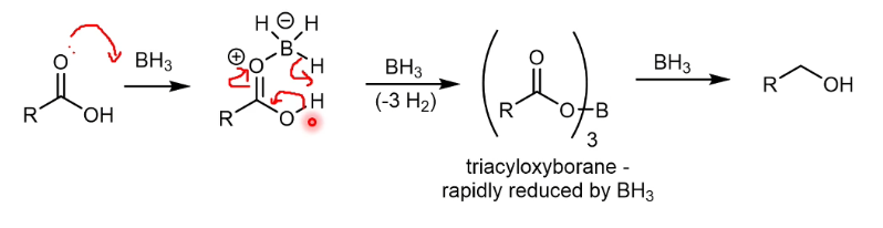 <p>Mechanism for borane reduction at the end is not needed - chemoselectivity factor is more relevant.</p>