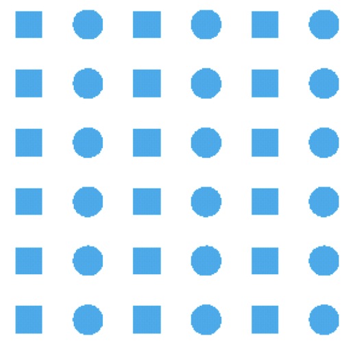 <p>similar things (ex. color, shape, distance, size) will be grouped together</p>