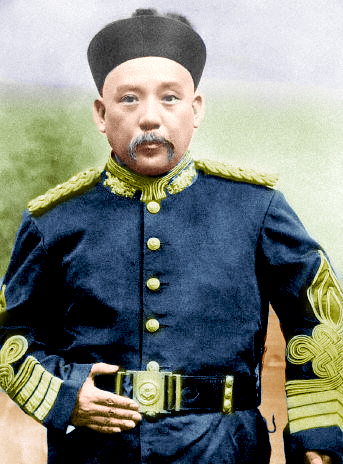 <ul><li><p>led the militaristic revolt against Pu-Yi</p></li><li><p>inspired by KMT ideals</p></li><li><p>dictator from <strong>1912-1916</strong> </p></li><li><p>his death led to a power void</p></li></ul><p></p>