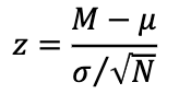 <p><span style="color: rgb(255, 255, 255);">Recall that we can express estimation error of the population mean (M – μ), as a z-score:</span></p>