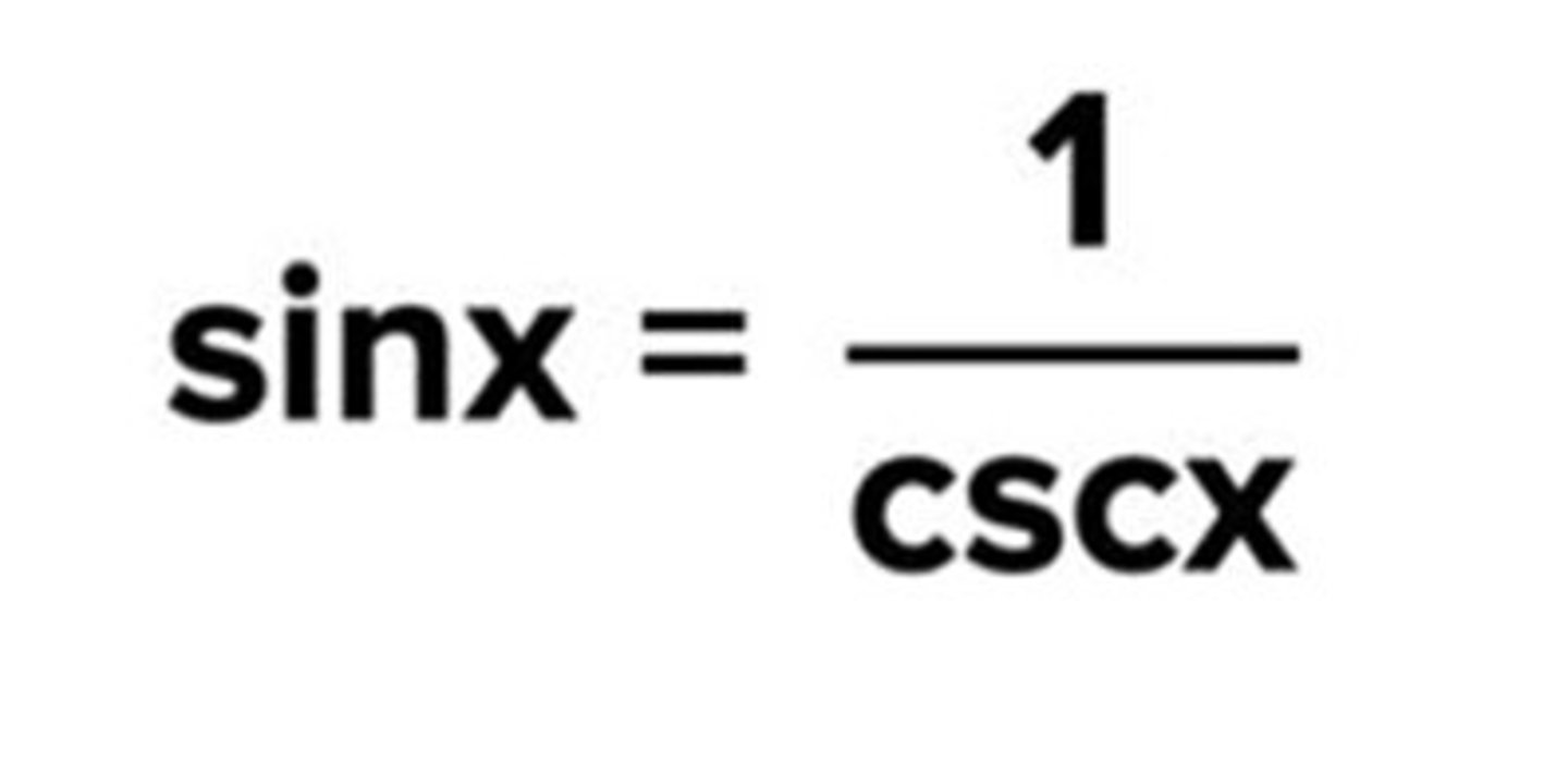 <p>sinx = 1/cscx</p>