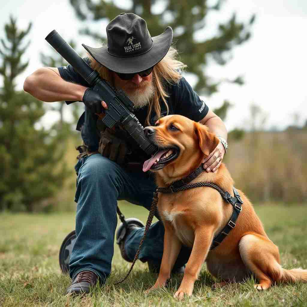 <p>Dog the Bounty hunter tazing a dog(dog)</p>