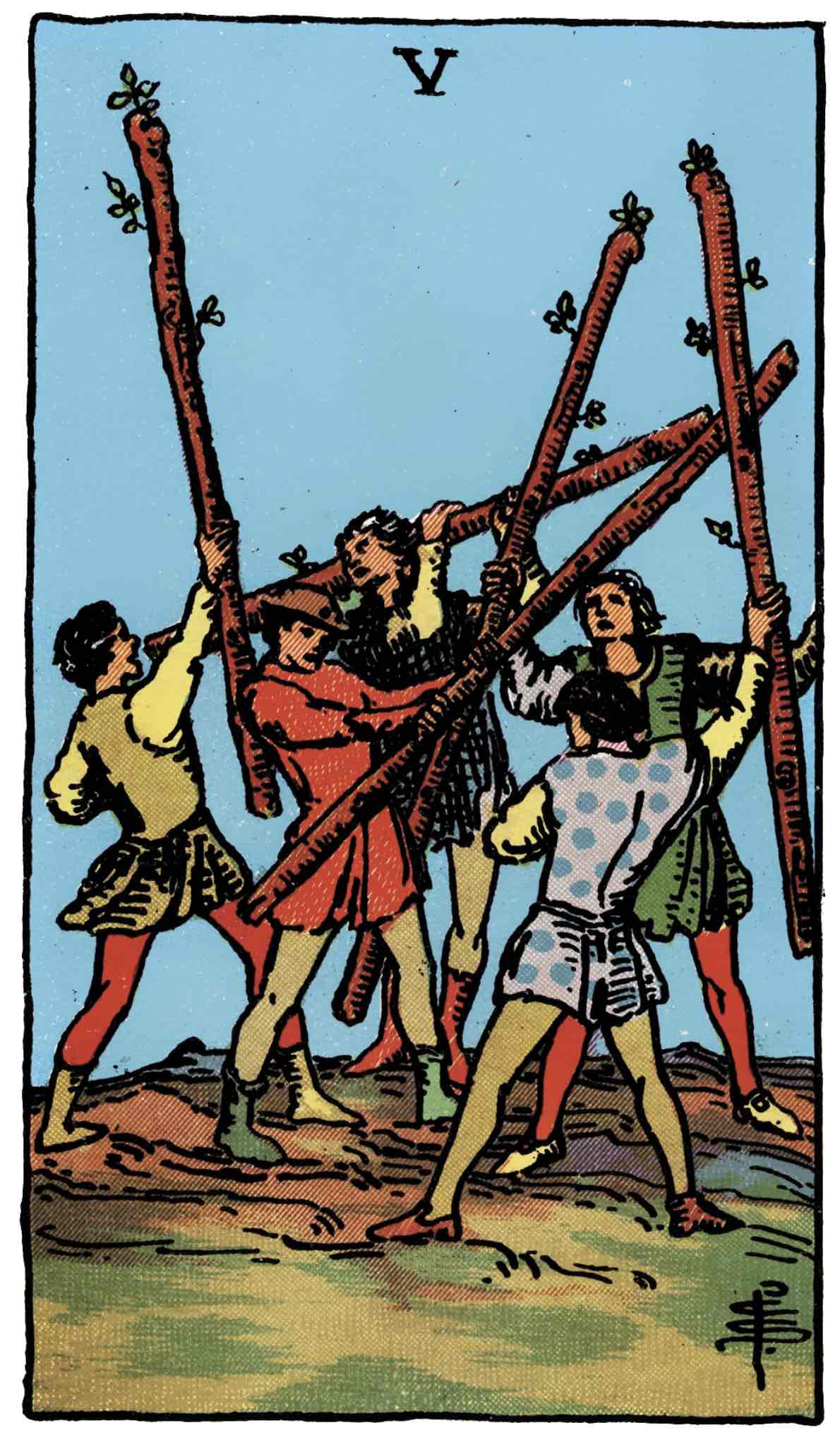 <p>Five of Wands</p>