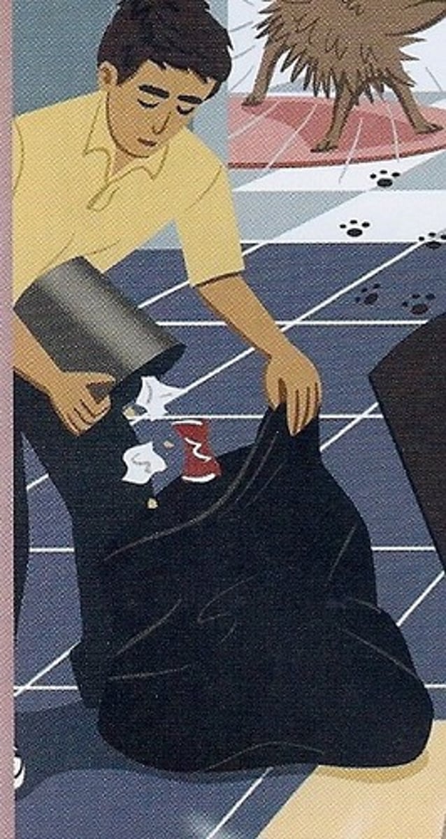 <p>to empty the garbage</p>