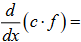 <p>or d/dx [cf(x)] = </p>