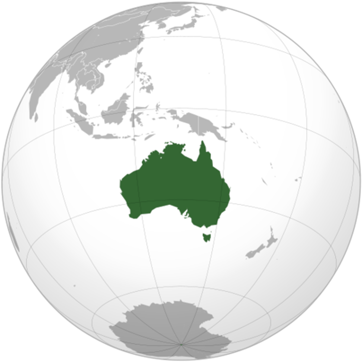 <p>A continent and country in the Southern Hemisphere, formerly known as New Holland before being claimed by Britain in 1770.</p>