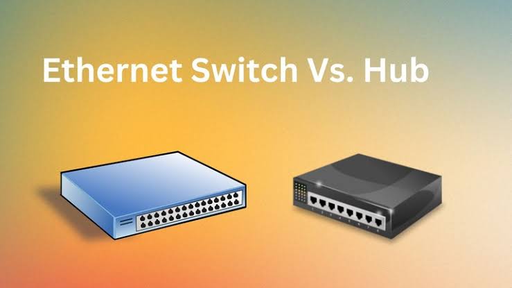 <p>What is the difference between a hub and a switch?</p>