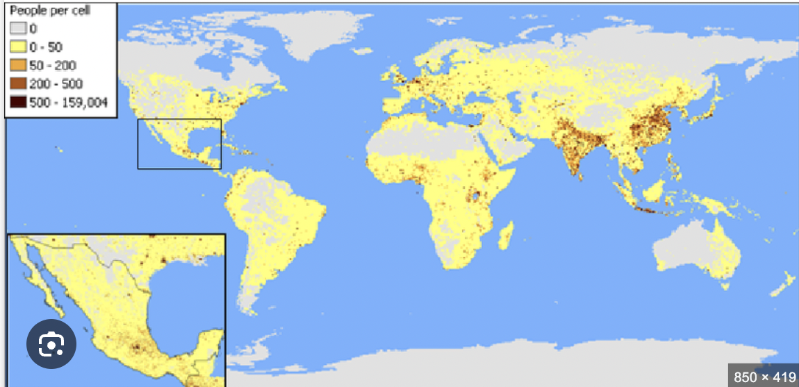 <p>Examine the graphic, how might climate explain this image?</p>