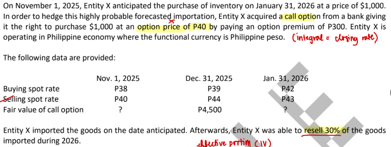 <p>What is the cumulative credit (or debit) in the OCI of Statement of Financial Position as of December 31, 2026?</p><p>a. P4,000</p><p>b. P3,000</p><p>c. P1,000</p><p>d. P2,100</p>