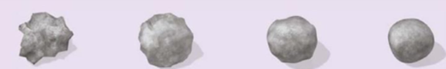 <p>How round the sedimentary rock is</p>