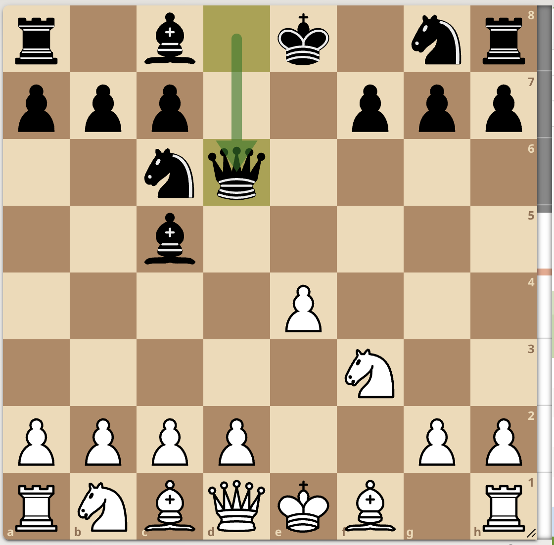 <p>…Qxd6 </p>
