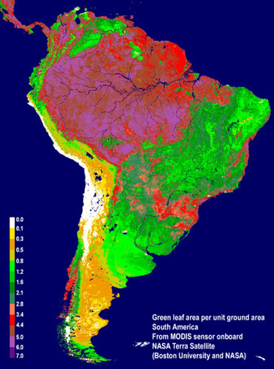 <p>The acquisition of data about Earth's surface from a satellite orbiting the planet or other long-distance methods, ie: geothermal data, seismic activity projections.</p>