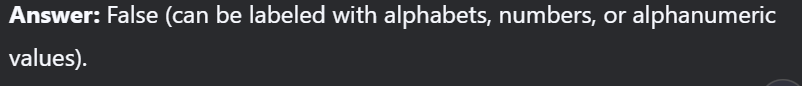 <p>False</p>