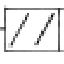 <p>two parrallel lines</p>