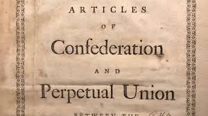 <p>1st Constitution of the U.S. 1781-1788 (weaknesses-no executive, no judicial, no power to tax, no power to regulate trade) Each state retained sovereignty, the ability to act independently of the Confederation. Each state had equal representation in a unicameral (single house) legislature.</p>