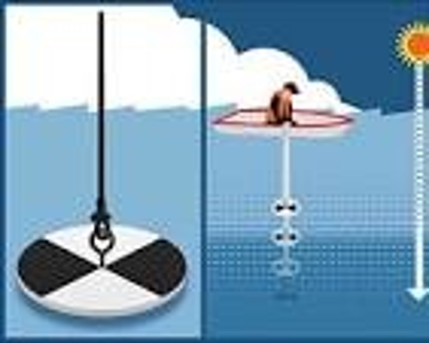 <p> a measurement of water clarity, or turbidity, that indicates how far light can penetrate into water. It's measured by lowering a weighted disk into the water until it's no longer visible</p>