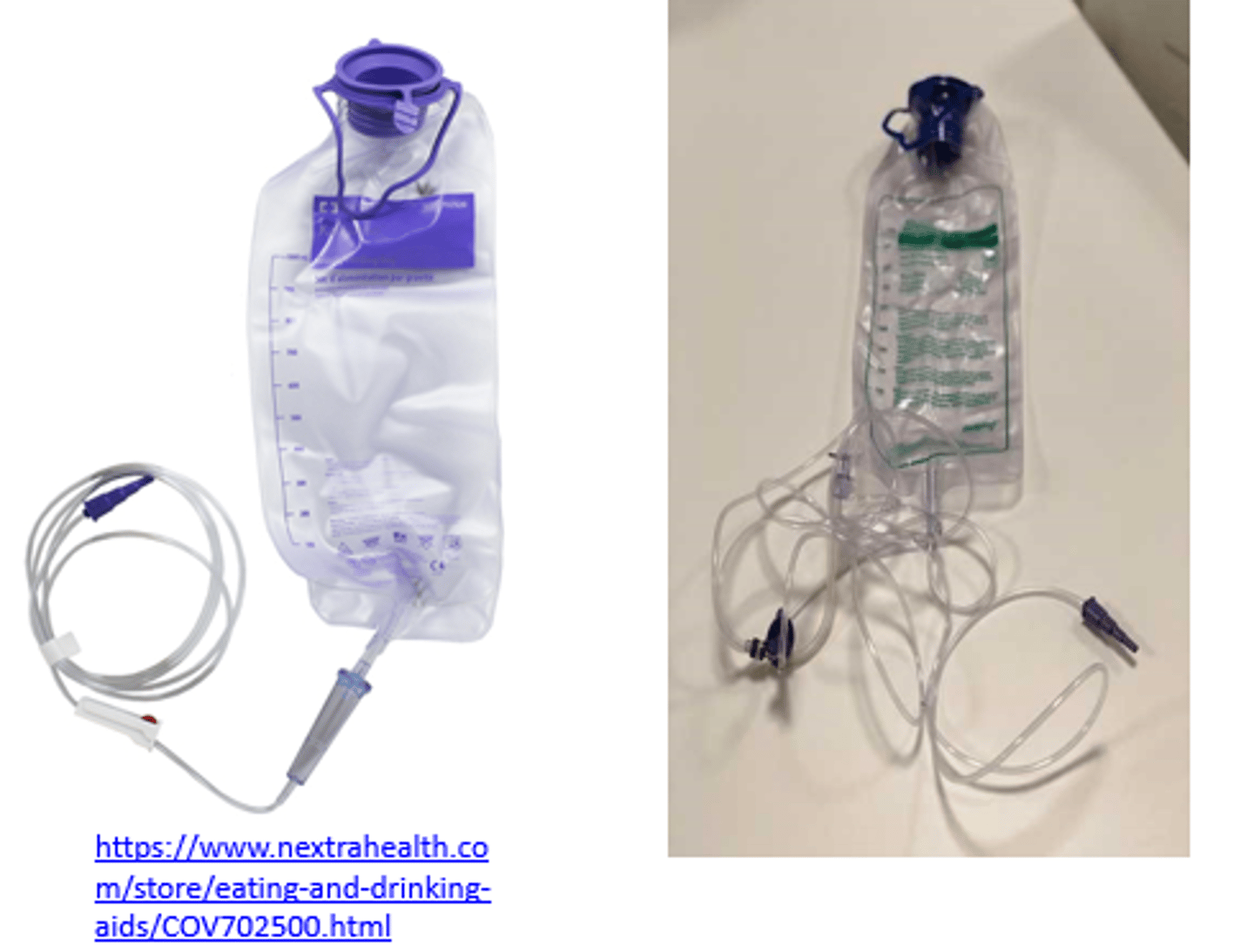 <p>What is key feature of feeding bag and tubing?</p>