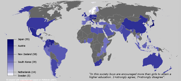 What is Masculinity vs. Femininity and some examples?