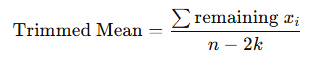<p>Measure of center: trimmed mean </p>