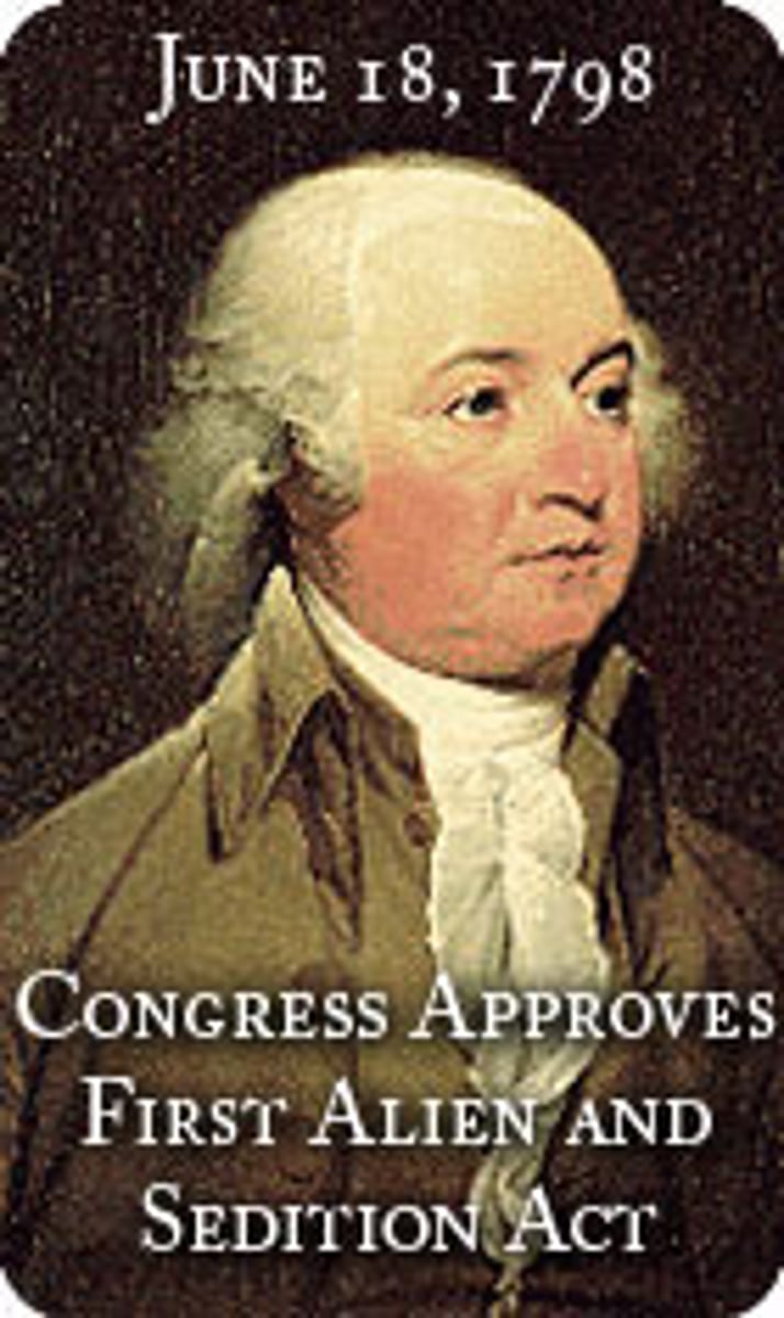 <p>A series of four laws enacted in 1798 to reduce the political power of recent immigrants to the United States</p>