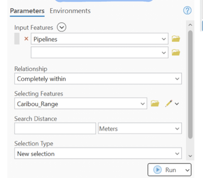 <p>highlight particular features by examining their position relative to other features</p><p>vector features can be selected to occur in relation with an area of another layer</p>
