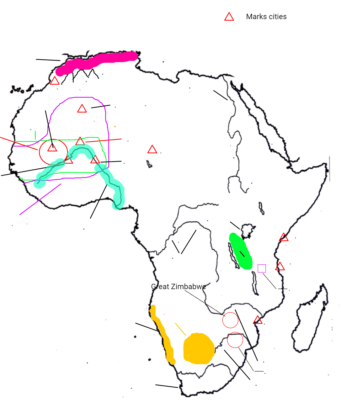 <p>That upside-down curved river in North-West Africa</p>