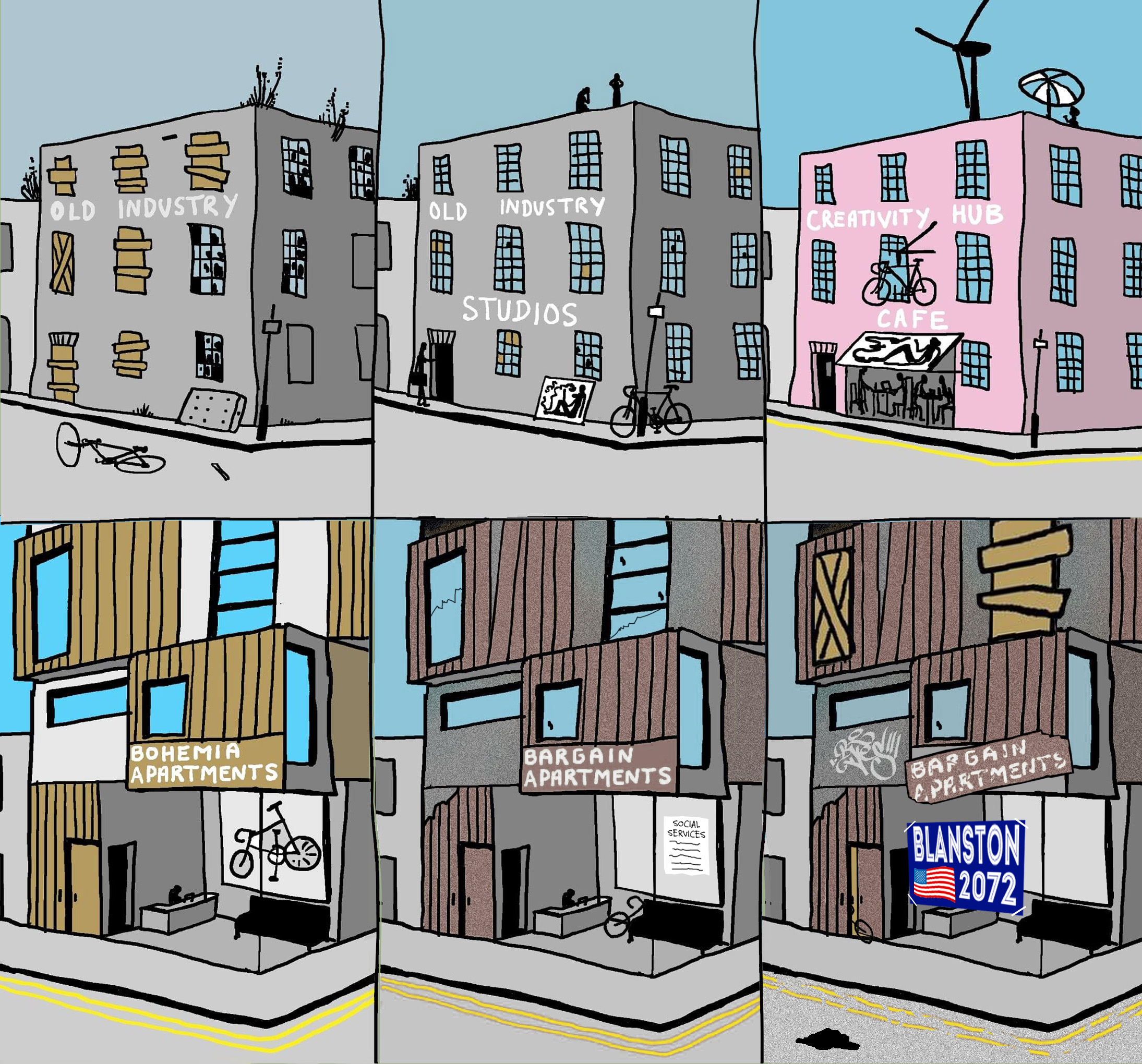 <p><span style="font-family: UICTFontTextStyleBody, serif; line-height: 116%;"><strong><span>The process&nbsp;whereby&nbsp;the character of a poor urban area is changed by&nbsp;wealthier&nbsp;people moving in, improving housing, and&nbsp;attracting&nbsp;new businesses, typically&nbsp;displacing&nbsp;current inhabitants in the process.</span></strong></span></p>