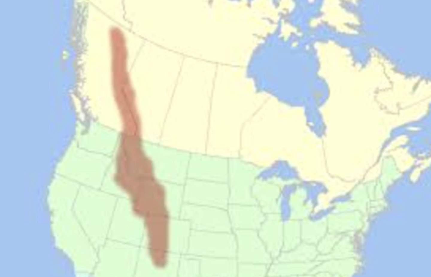 <p>mountain range-West (Canada → New Mexico)</p>