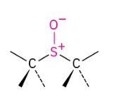<p>S<sup>+</sup>—O<sup>-</sup></p>