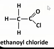 <ul><li><p>COCL (acyl group)</p></li><li><p>Carbon attached to acyl group is always carbon number 1 and acyl group is always on the end </p></li><li><p>Find the longest carbon chain and then add “oyl chloride” to the end </p></li></ul><p></p>