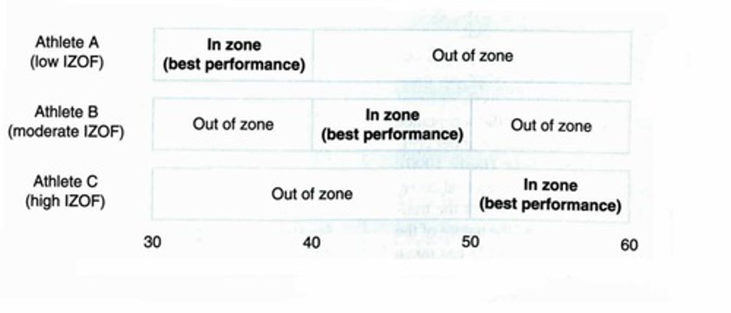 <p>Unique anxiety levels for optimal performance in athletes.</p>