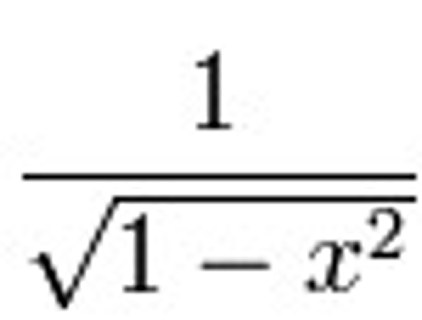 <p>1/(sqrt(1-x^2))</p>