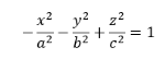 <p>-two negative</p><p>-all variable²/ constant²</p><p>=1</p><p>axis is variable w positive coefficient, no trace in perpendicular plane</p><p></p><p>*looks like two cones not touching in middle</p>