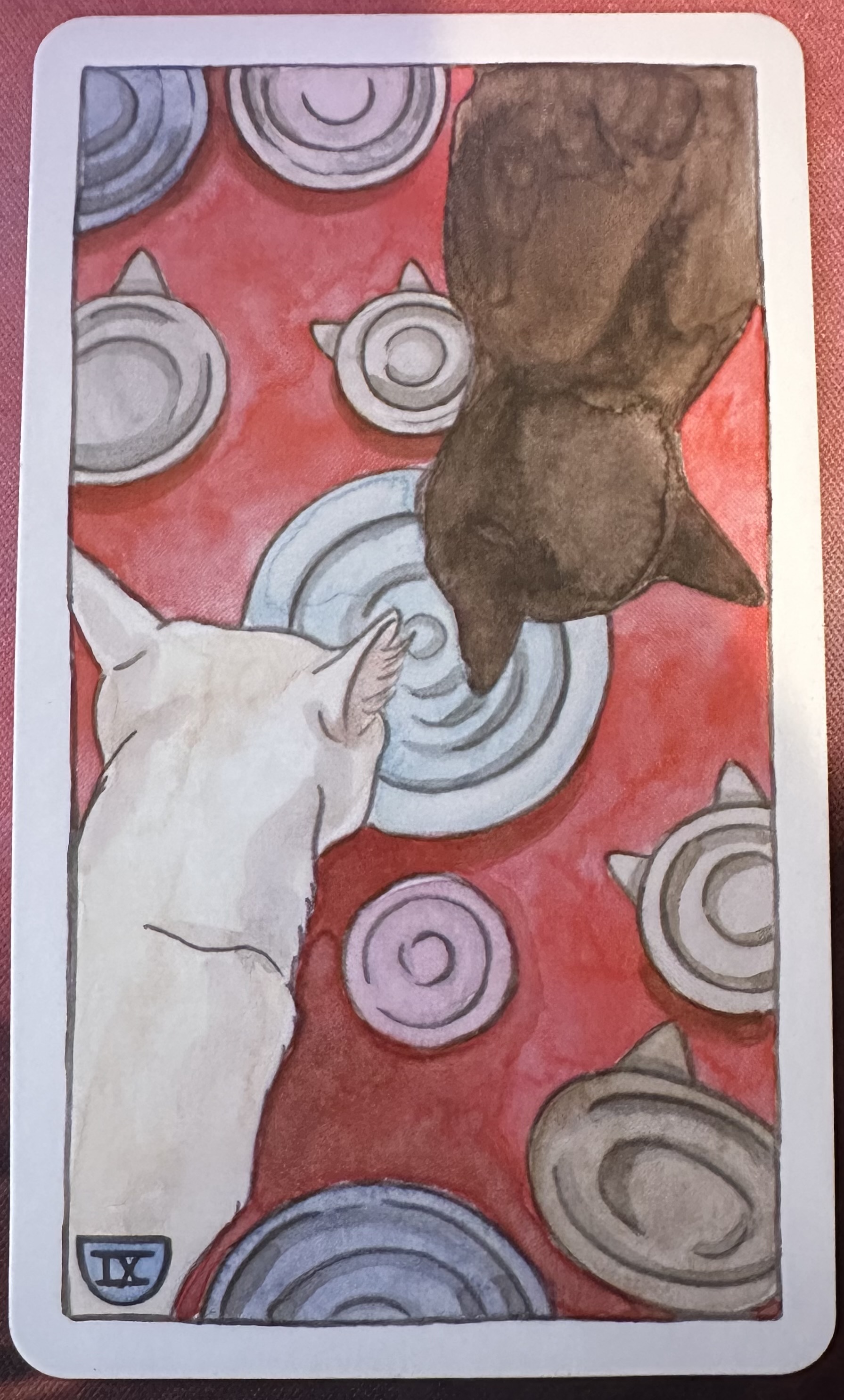 <p>Nine of Cups (IX) Upright</p>