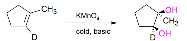 <p>Cold - Basic reaction conditions needed</p><p>Syn formation of 2 alcohols</p>