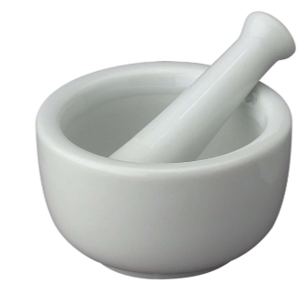 <p>Used to grind chemicals into fine powders.</p>
