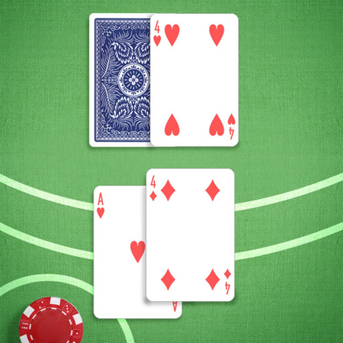 <p>You: 15</p><p>Dealer's Upcard: 4</p>